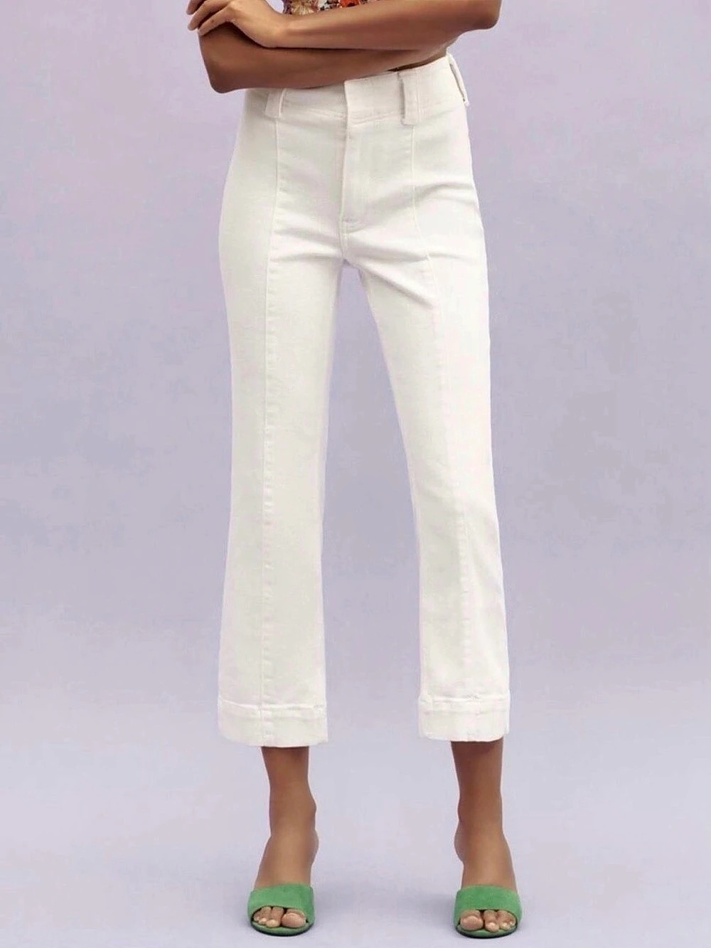 Pilcro Slim 70s High Rise Crop
Jeans White Size 31 Anthropologie
